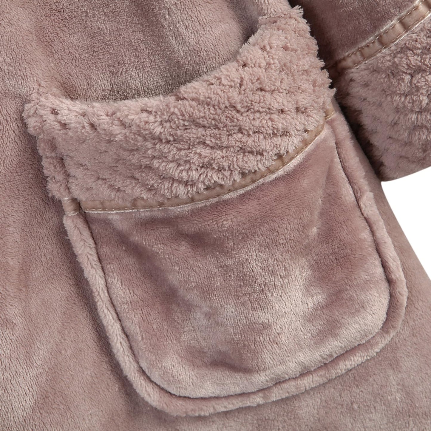 Women'S Plush Soft Warm Fleece Bathrobe Robe RH1591