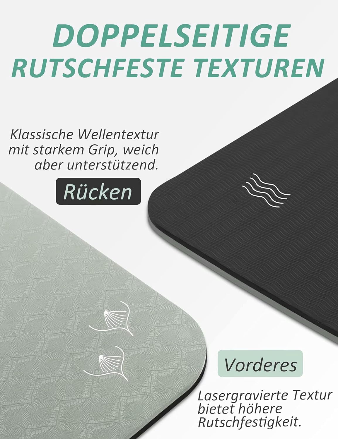 Yoga Mat with Strap, 1/3 Inch Extra Thick Yoga Mat Double-Sided Non Slip, Professional TPE Yoga Mats for Women Men, Workout Mat for Yoga, Pilates and Floor Exercises