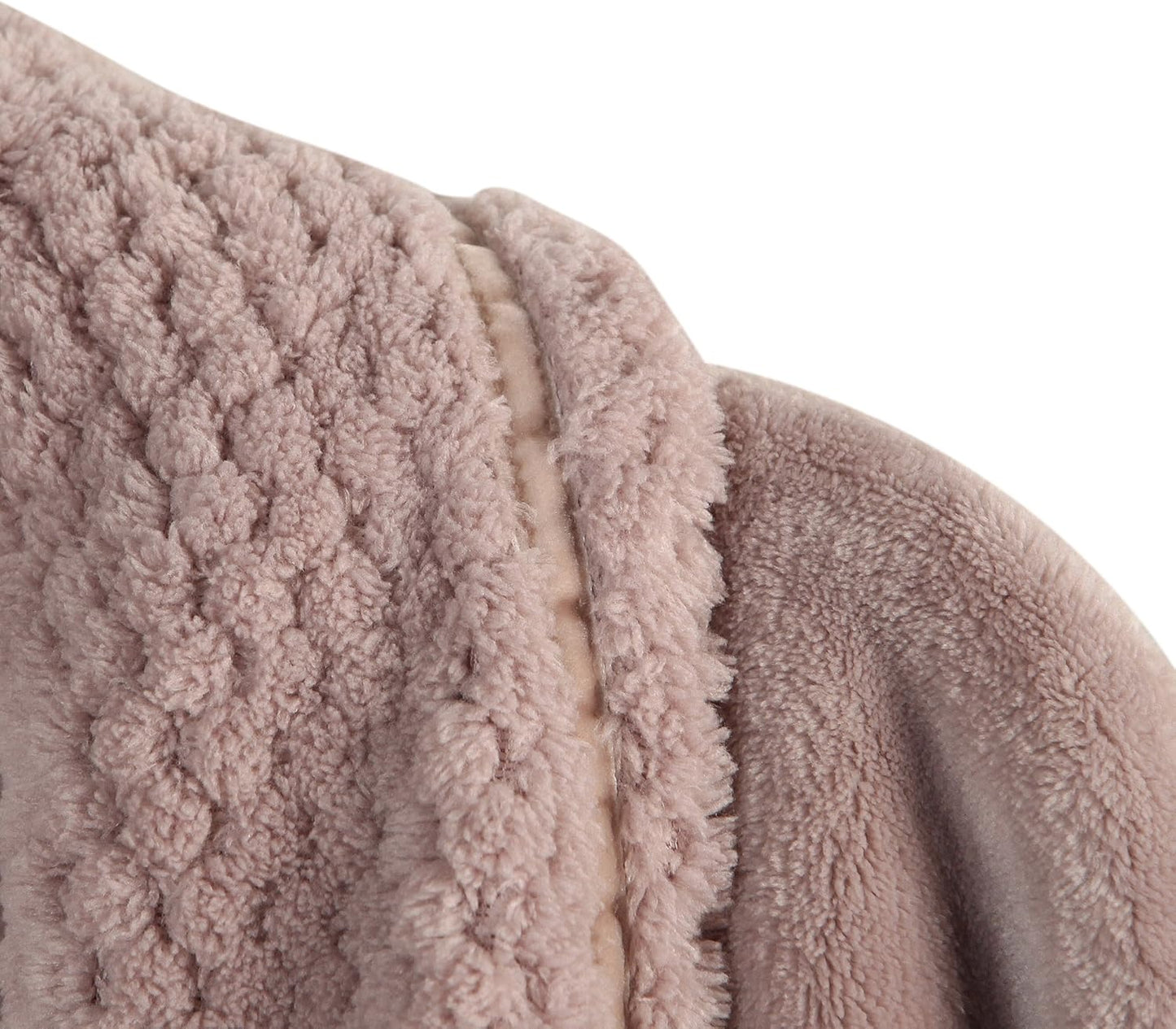 Women'S Plush Soft Warm Fleece Bathrobe Robe RH1591