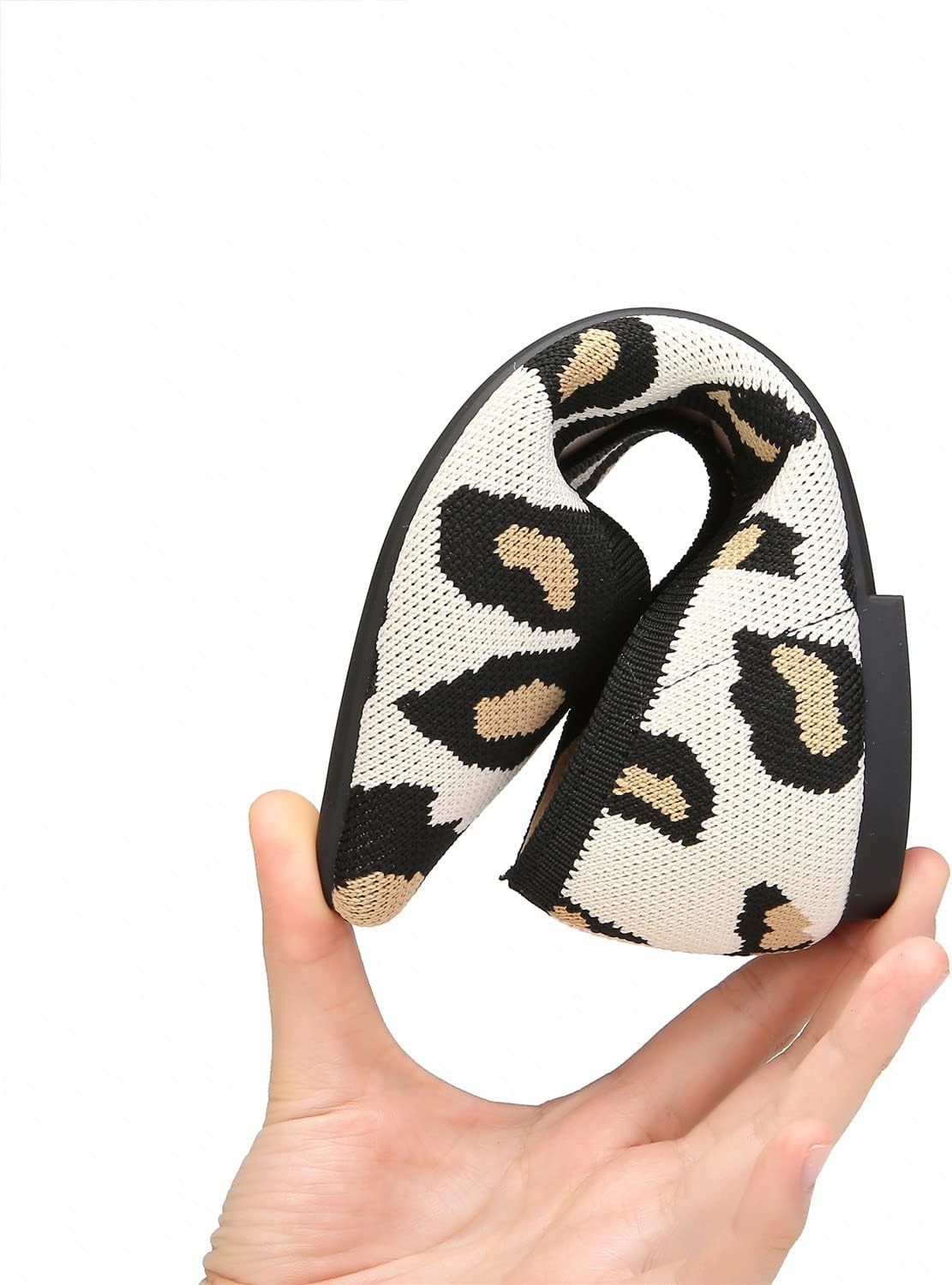 Women'S Flats Breathable Knit Pointed Flats Loafers Shoes,Work Flats Office Shoes Comfortable Flexible Mule Shoes Ballet Flats