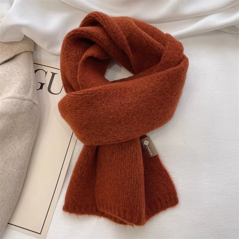 2025 Ladies Cashmere Blend Scarf Women Winter Luxury Solid Color Shawl Wraps Female Warm Thick Wool Neckerchief Blanket Pashmina