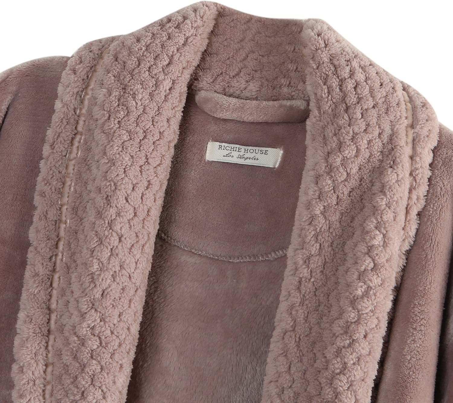 Women'S Plush Soft Warm Fleece Bathrobe Robe RH1591