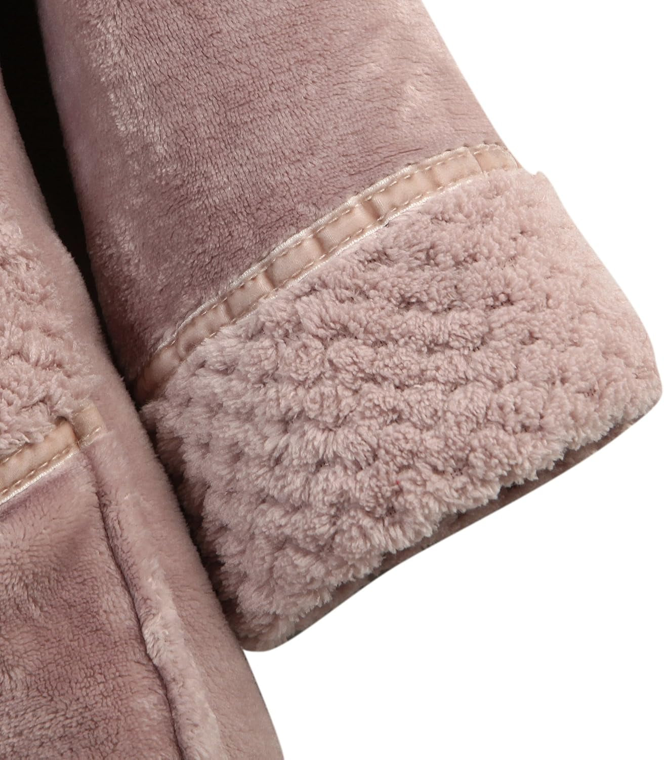 Women'S Plush Soft Warm Fleece Bathrobe Robe RH1591