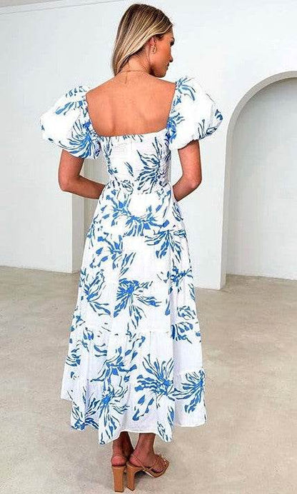 Puff Sleeve Maxi Dress