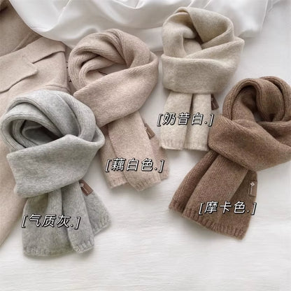 2025 Ladies Cashmere Blend Scarf Women Winter Luxury Solid Color Shawl Wraps Female Warm Thick Wool Neckerchief Blanket Pashmina