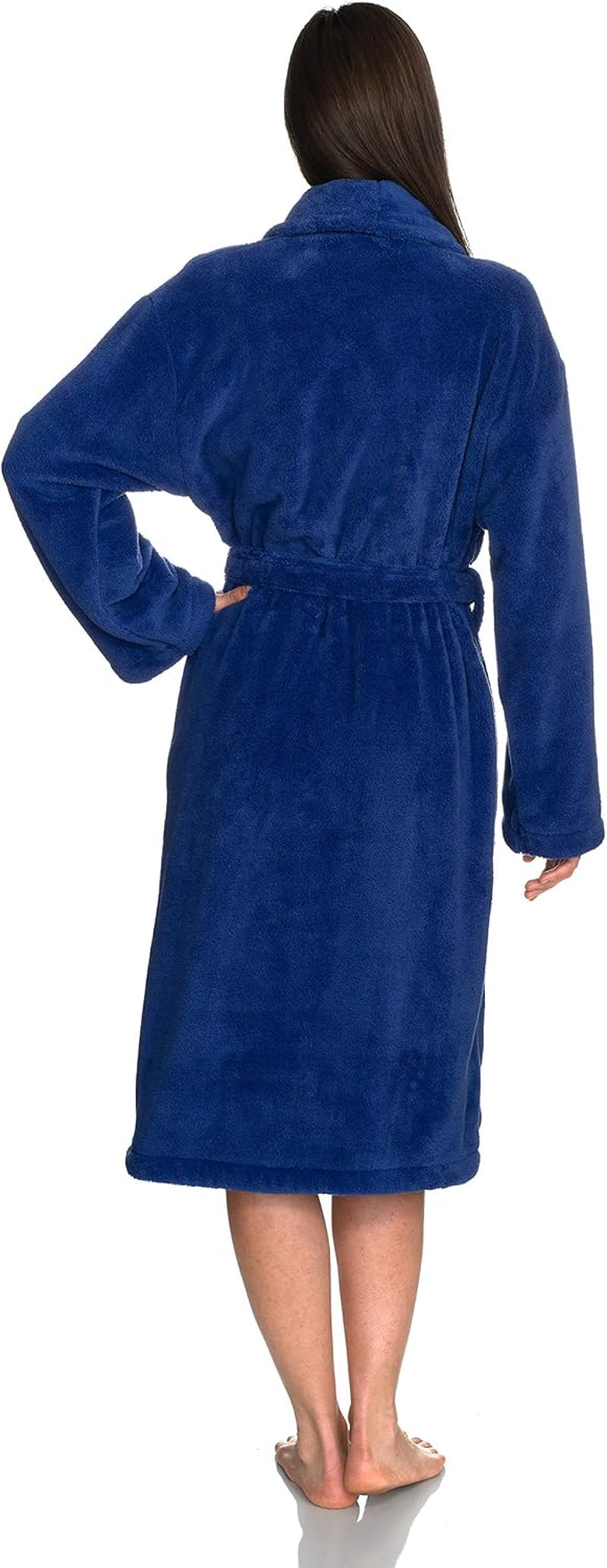Womens Robe Super Soft Plush Bathrobe Fleece Spa Bath Robe for Women